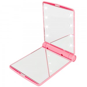 Джобно огледалo за грим с лед светлини Джобно огледалo за грим с лед светлини