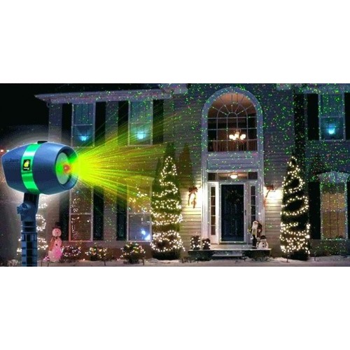 Коледен лазер прожектор със снежинки